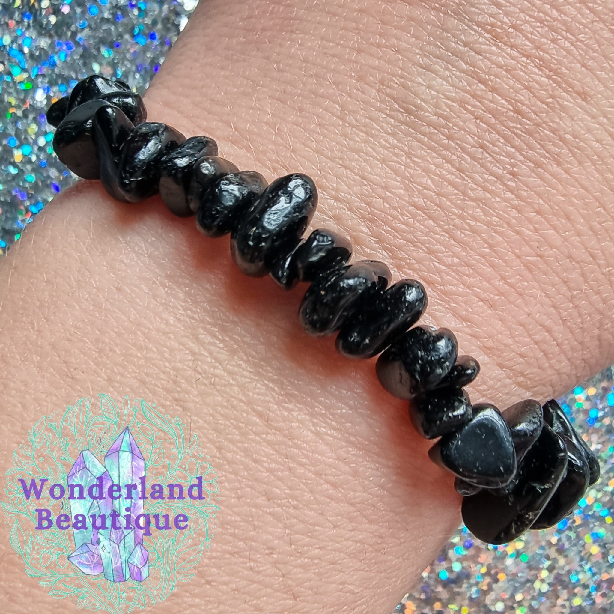 Black Tourmaline Chip Bracelet