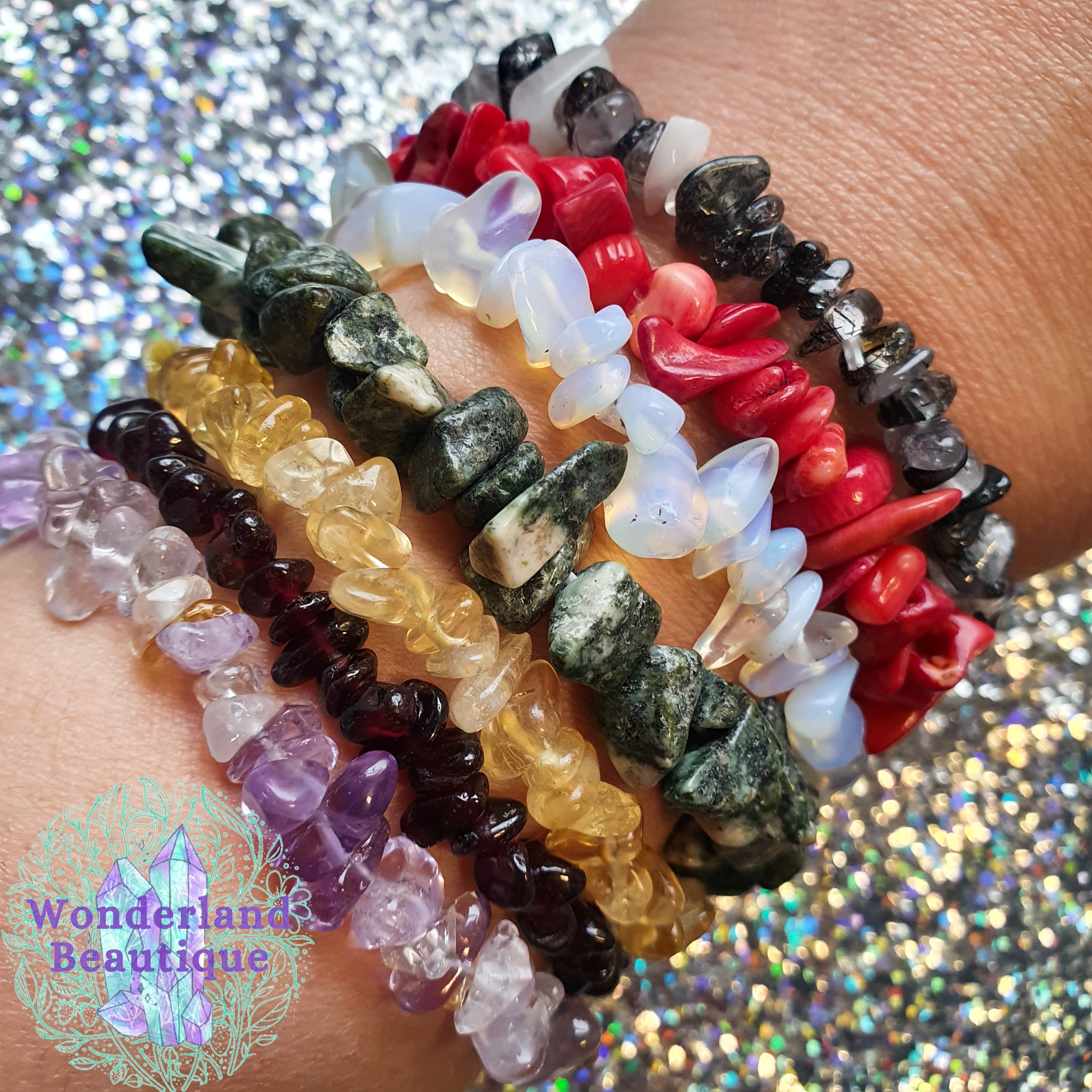 Crystal Chip Bracelets