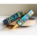 Load image into Gallery viewer, Abalone Shell Crystal Cuff Bracelet
