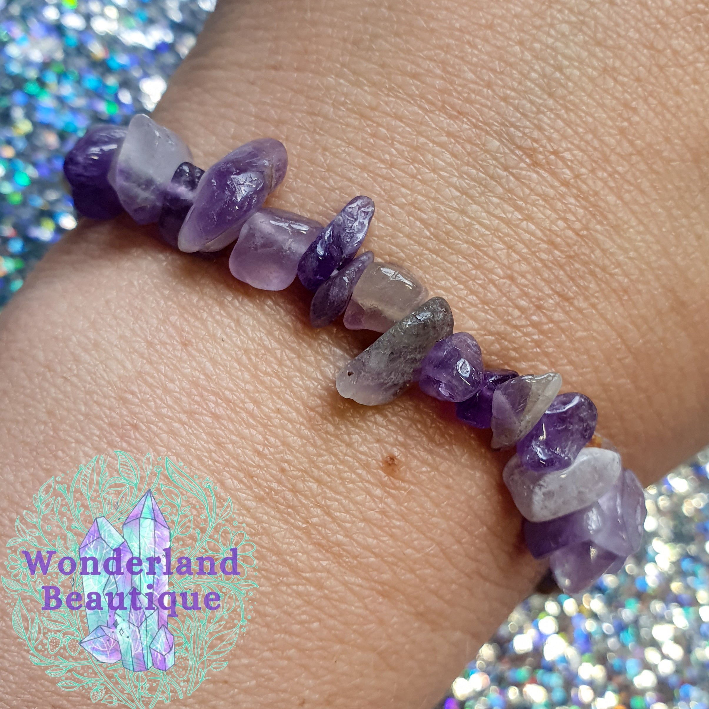 Amethyst Chip Bracelet