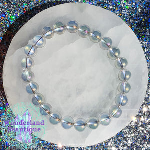 Angel Aura Quartz Bead Bracelet 8mm