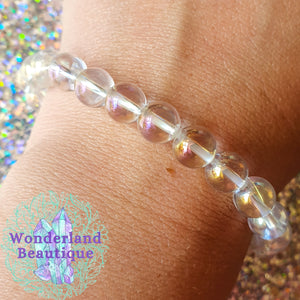 Angel Aura Quartz Bead Bracelet 8mm