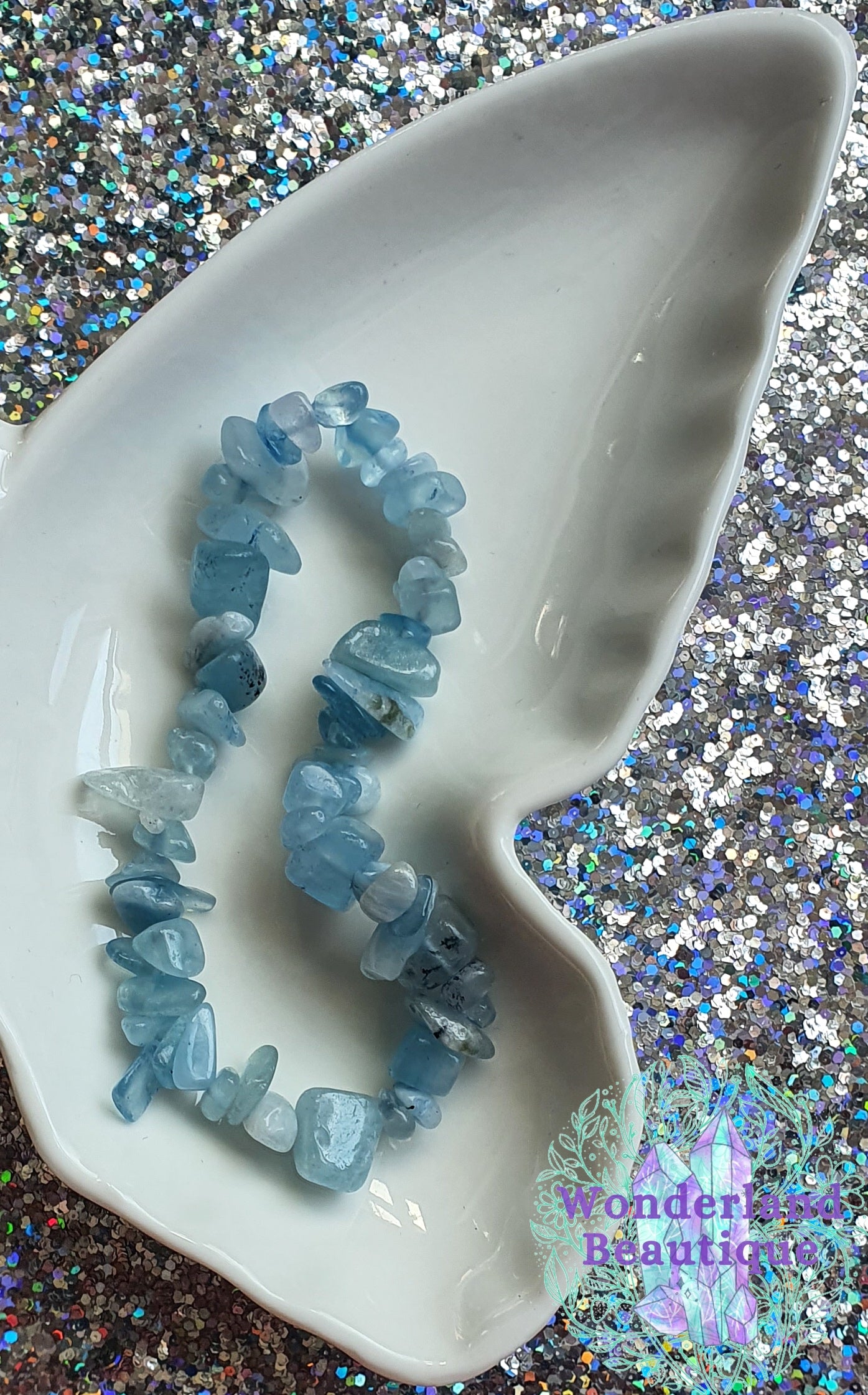 Aquamarine Chip Bracelet