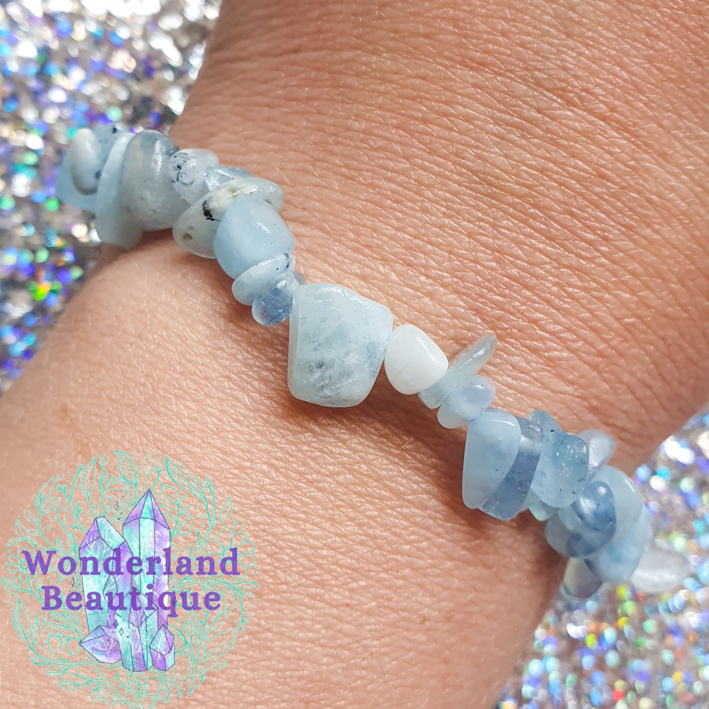 Aquamarine Chip Bracelet