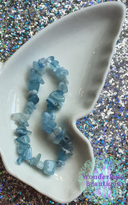 Aquamarine Chip Bracelet