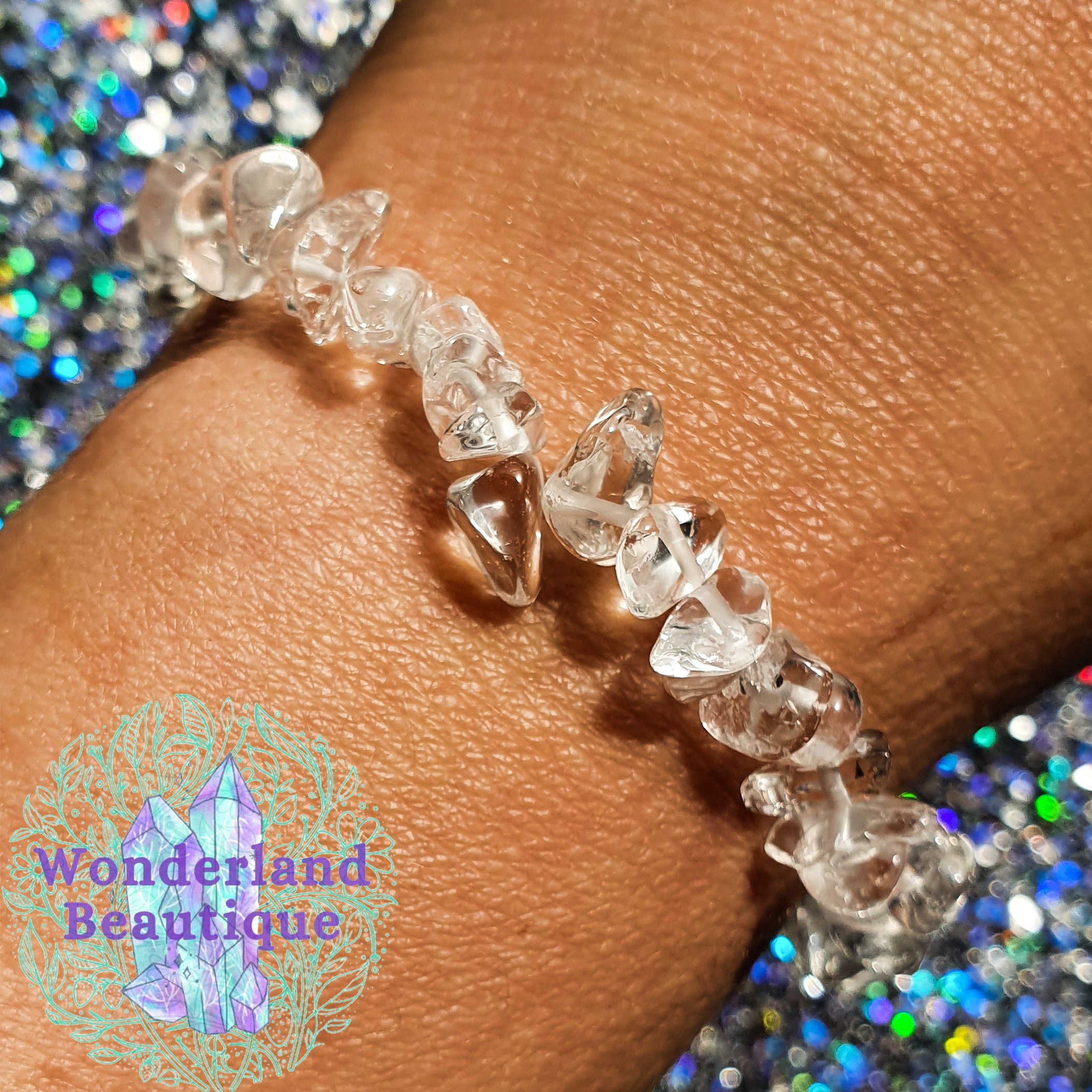 Wonderland Beautique - Clear Quartz Chip Bracelet