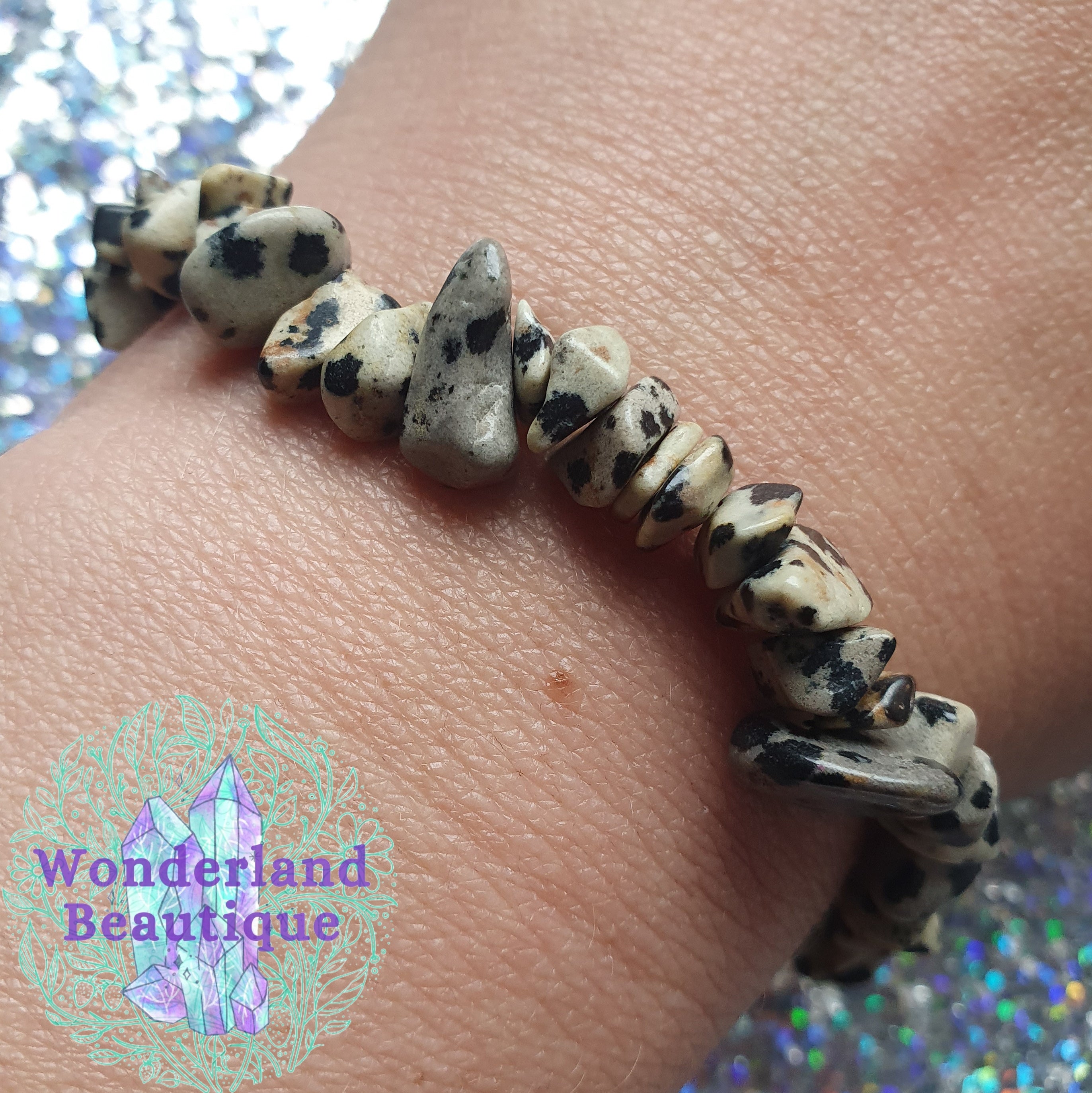 Dalmatian Jasper Chip Bracelet