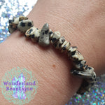 Load image into Gallery viewer, Dalmatian Jasper Chip Bracelet
