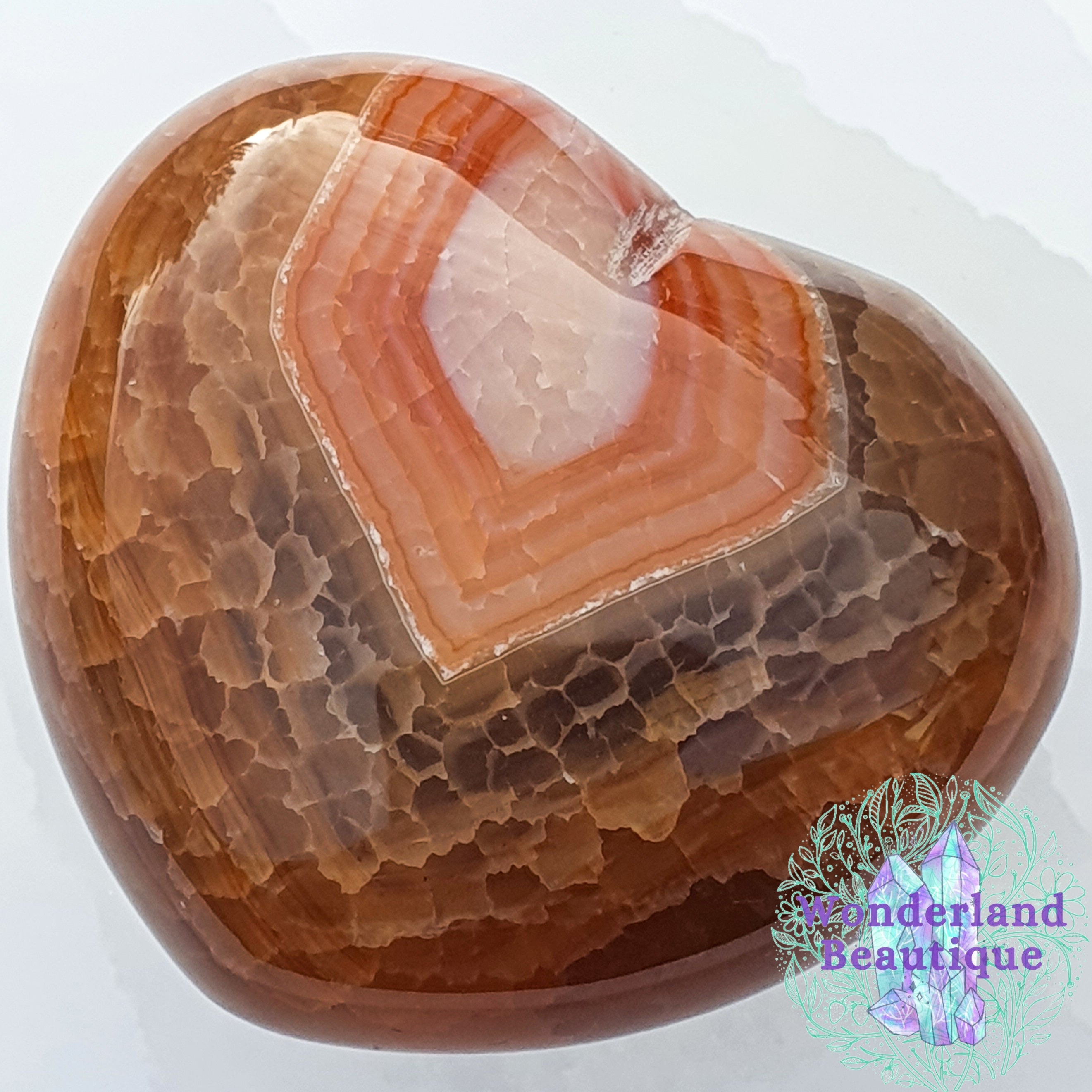 Fire Agate Heart