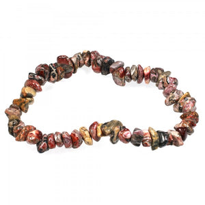 Leopardskin Jasper Chip Bracelet