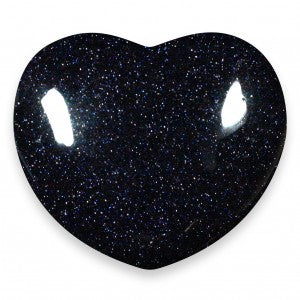 Blue Goldstone Heart