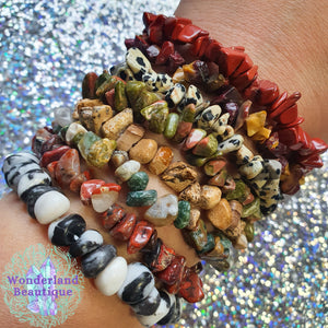 Jasper Crystal Chip Bracelets