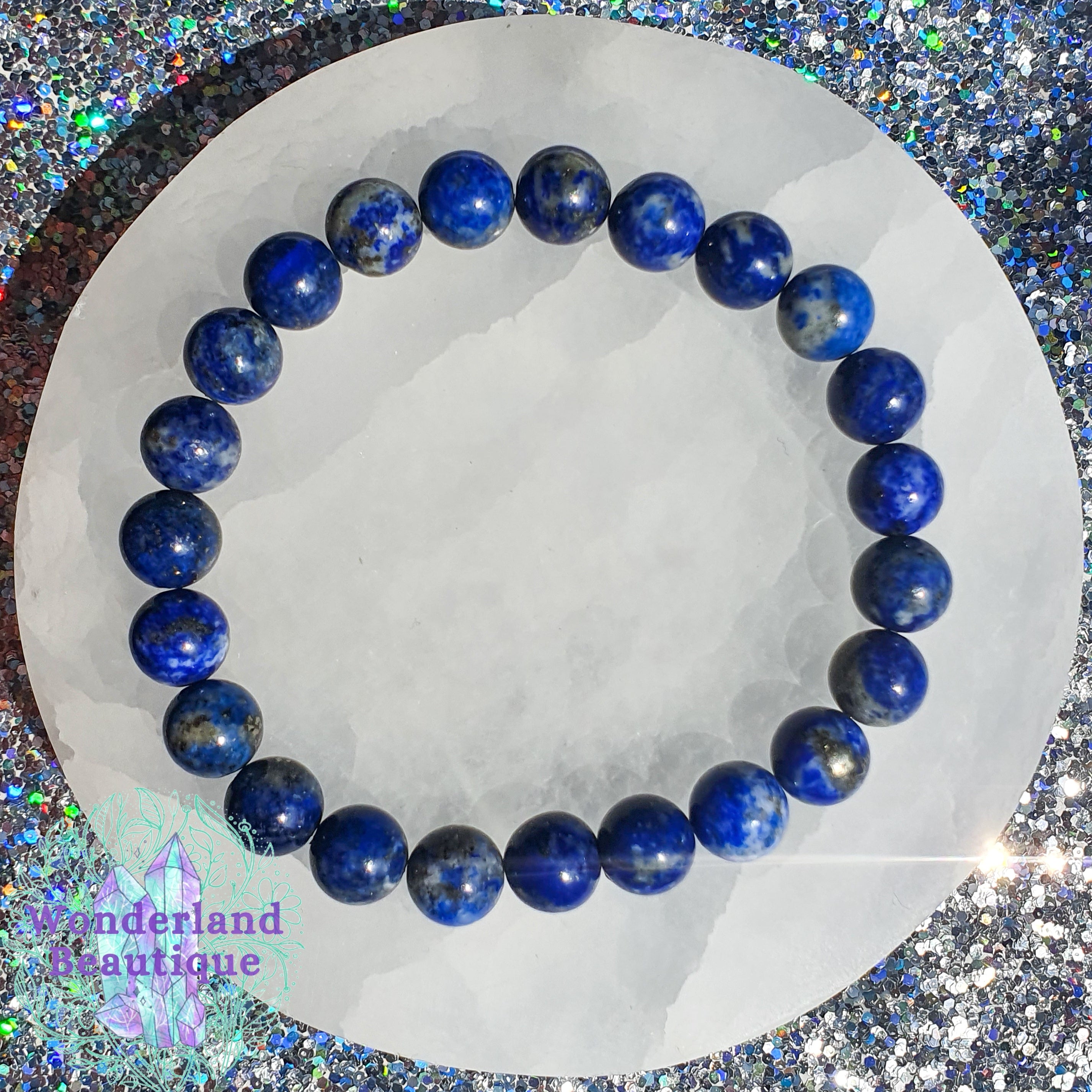 Lapis Lazuli Bead Bracelet 8mm