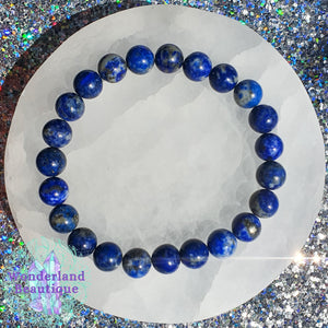 Lapis Lazuli Bead Bracelet 8mm