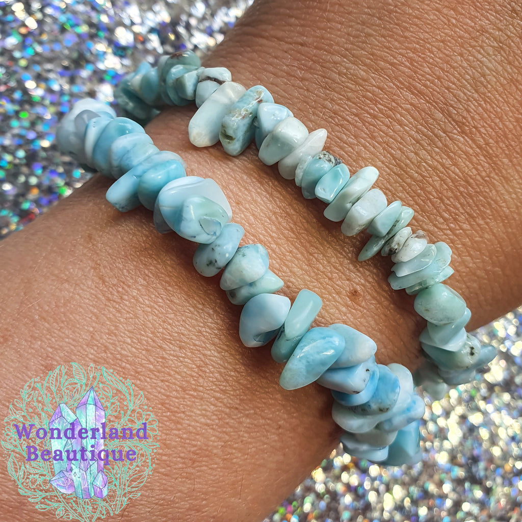 Wonderland Beautique - Larimar Chip Bracelet