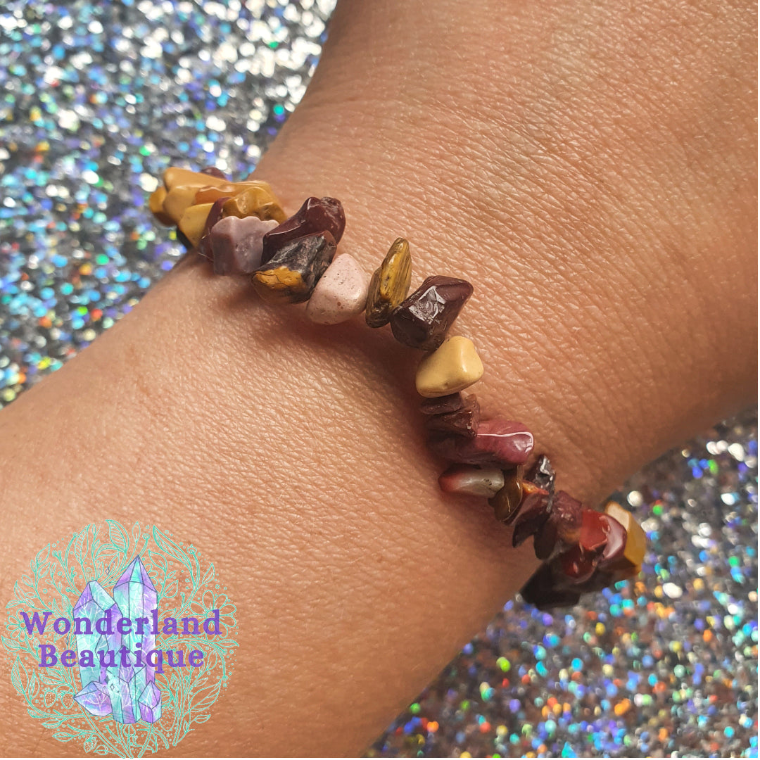 Mookaite Jasper Chip Bracelet