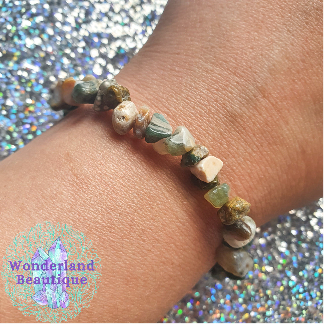 Ocean Jasper Chip Bracelet