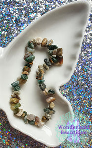 Jasper Crystal Chip Bracelets