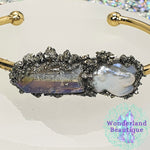 Load image into Gallery viewer, Wonderland Beautique - Pearl Quartz Cuff Bracelet
