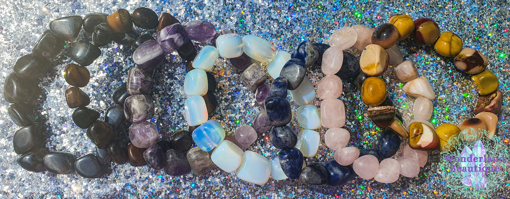 Wonderland Beautique - Mixed Crystal Tumblestone Bracelet