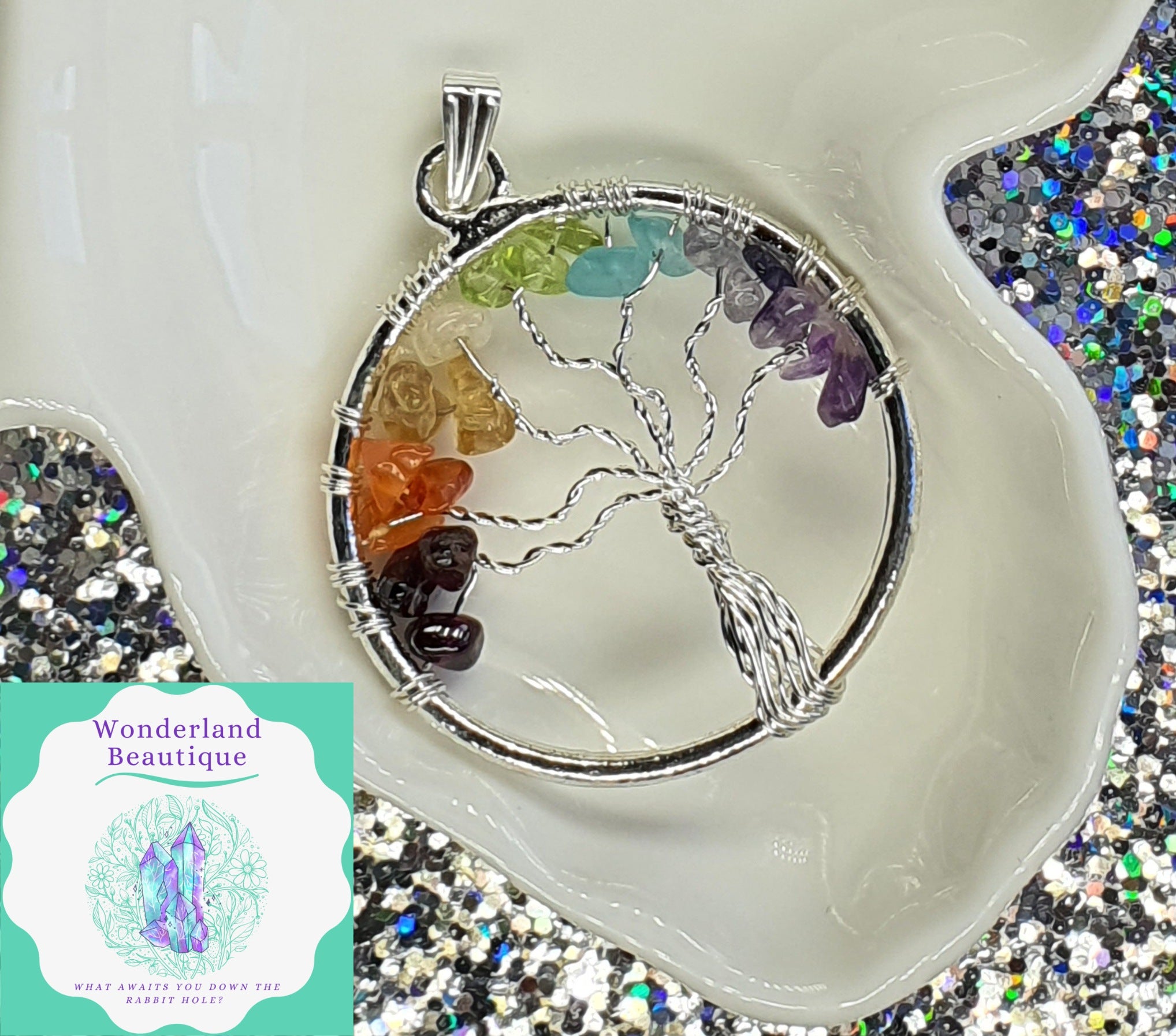 Wonderland Beautique - Chakra Tree of Life Pendant