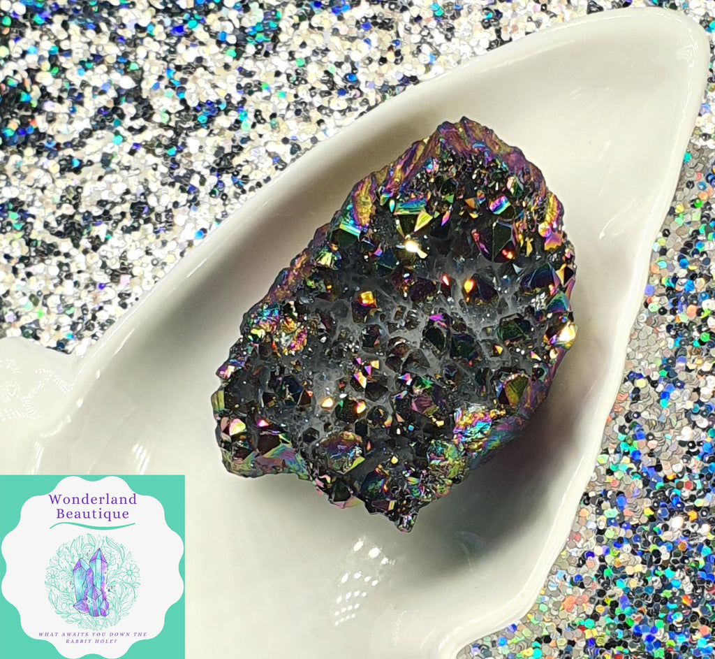 Wonderland Beautique - Titanium Aura Quartz Cluster