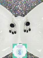 Load image into Gallery viewer, Wonderland Beautique - Black Onyx Cabochon Earrings
