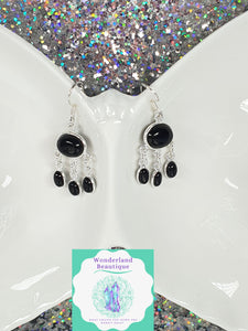 Wonderland Beautique - Black Onyx Cabochon Earrings