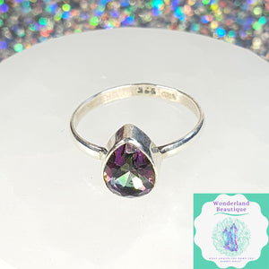 Wonderland Beautique - Mystic Topaz Teardrop Ring