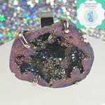 Load image into Gallery viewer, Wonderland Beautique - Rainbow Titanium Aura Druzy Geode Ring
