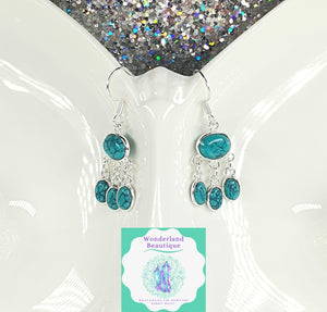 Wonderland Beautique - Turquoise Cabachon Earrings