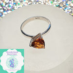 Load image into Gallery viewer, Wonderland Beautique - Brandy Citrine Triangle Facet Ring
