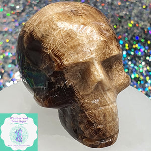 Wonderland Beautique - Root Beer Calcite Skull