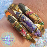 Load image into Gallery viewer, Wonderland Beautique - Picture Jasper Crystal Cuff Bracelet
