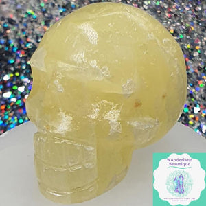 Wonderland Beautique - Crystal Carved Calcite Skull