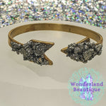 Load image into Gallery viewer, Wonderland Beautique - Pyrite Arrow Cuff Bracelet
