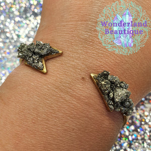 Wonderland Beautique - Pyrite Arrow Cuff Bracelet