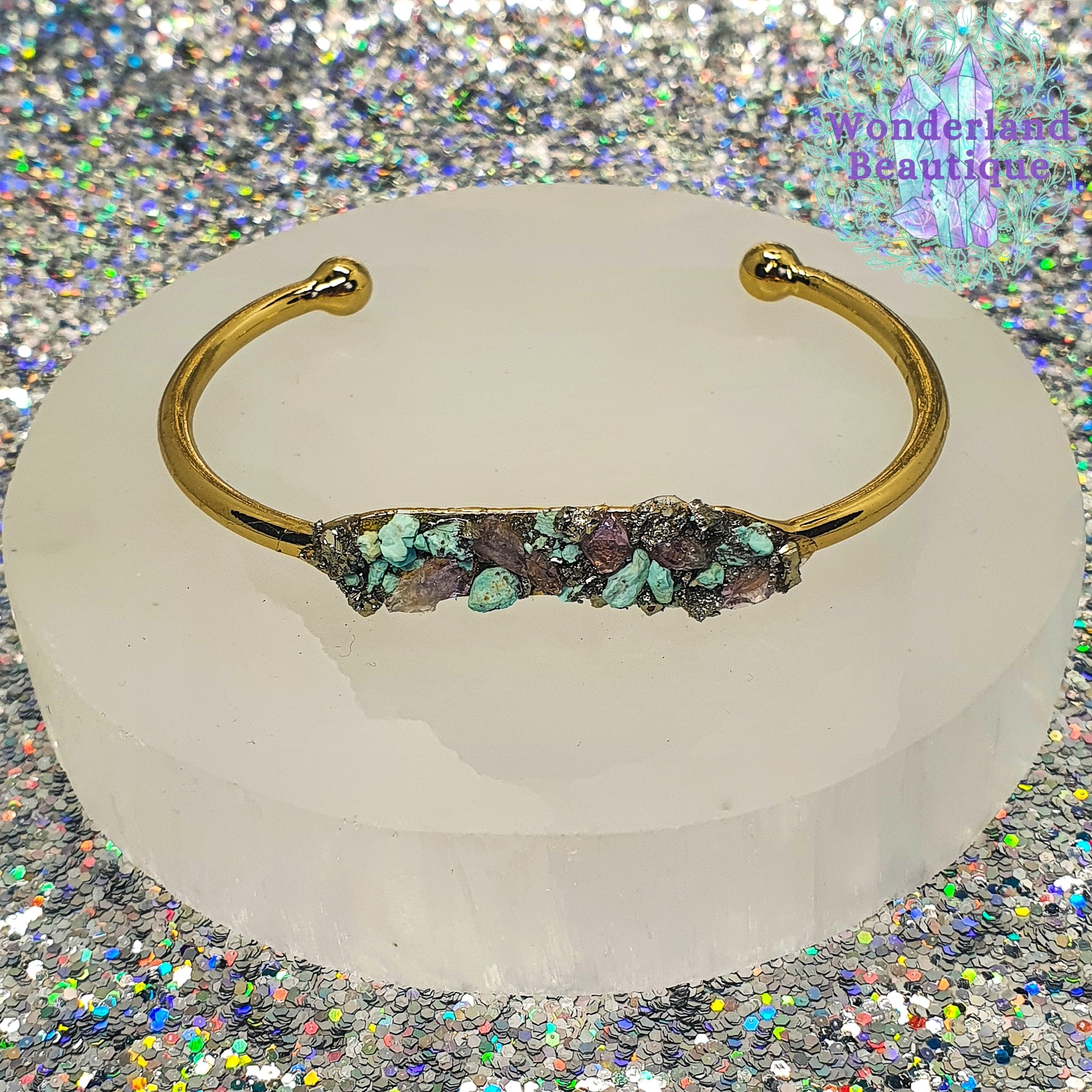 Wonderland Beautique - Pyrite Cuff Bracelet