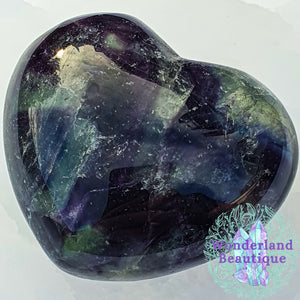 Rainbow Fluorite Heart