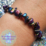 Load image into Gallery viewer, Rainbow Hematite Chip Bracelet
