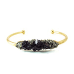 Load image into Gallery viewer, Wonderland Beautique - Raw Black Tourmaline Cuff Bracelet
