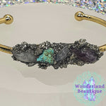 Load image into Gallery viewer, Wonderland Beautique - Raw Quad Stone Cuff Bracelet
