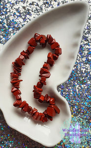 Red Jasper Chip Bracelet