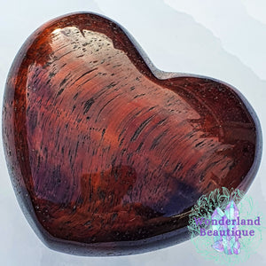 Red Tiger's Eye Heart