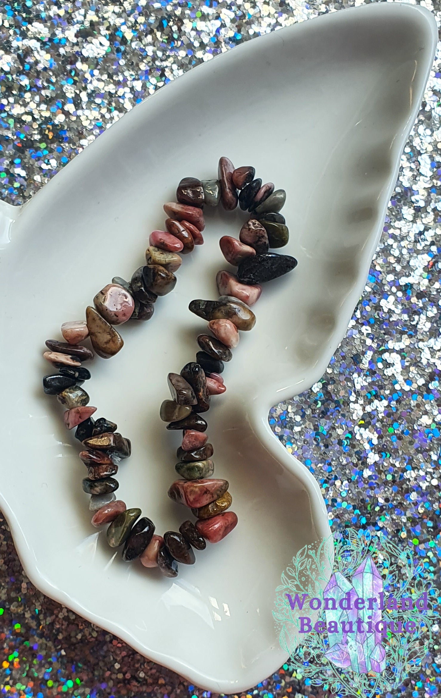 Rhodonite Chip Bracelet