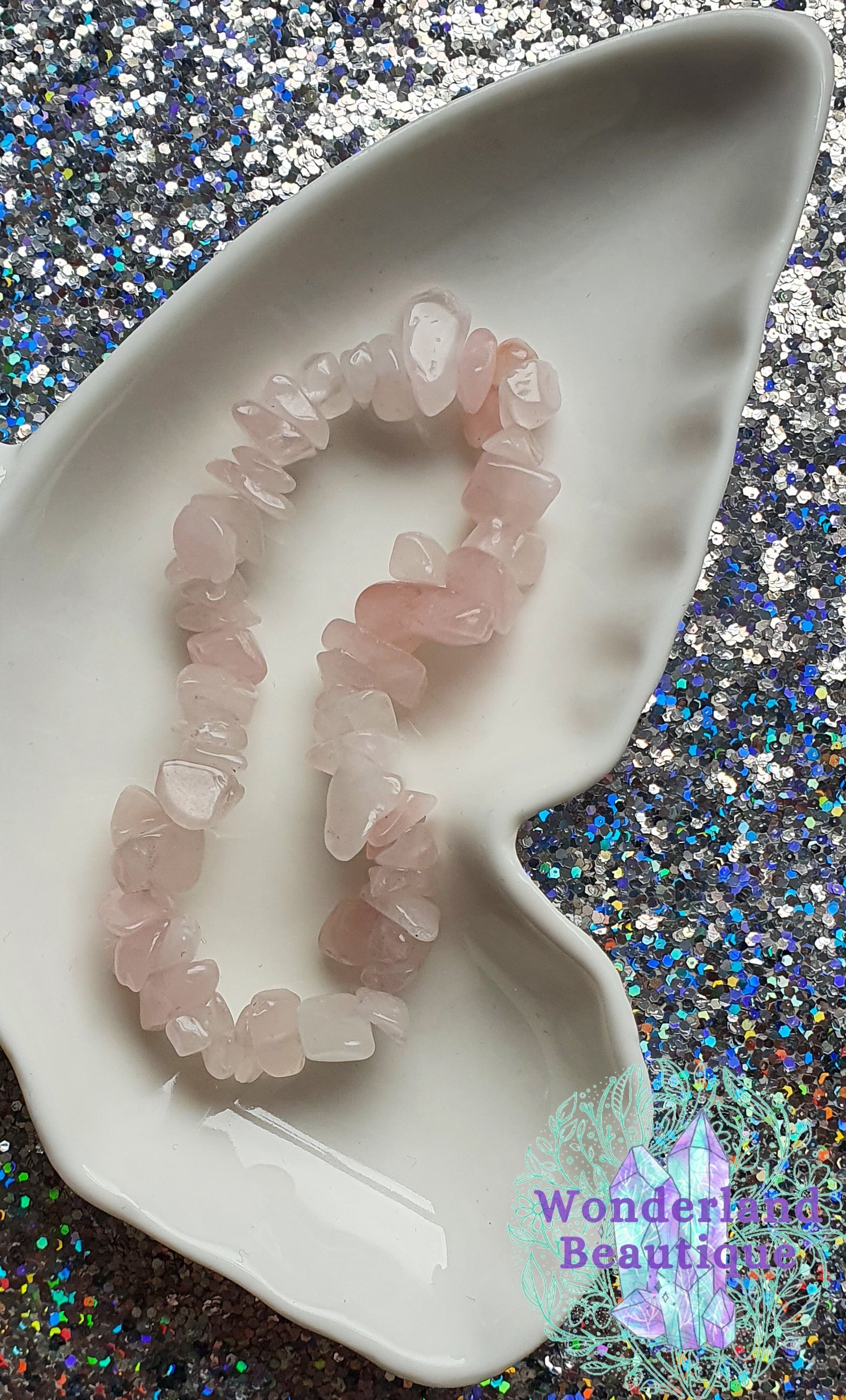 Rose Quartz Chip Bracelet