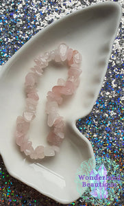 Rose Quartz Chip Bracelet