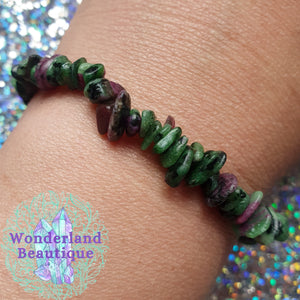 Ruby in Zoisite Chip Bracelet