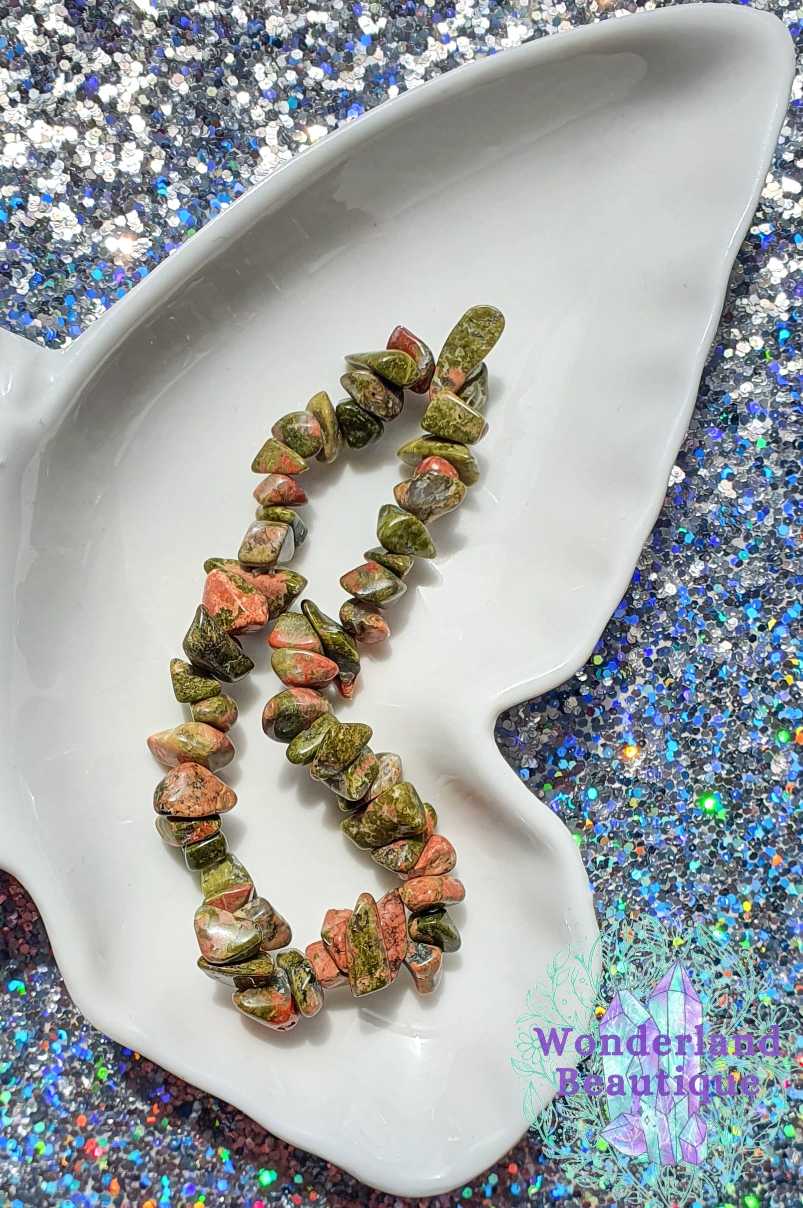 Wonderland Beautique - Unakite Chip Bracelet