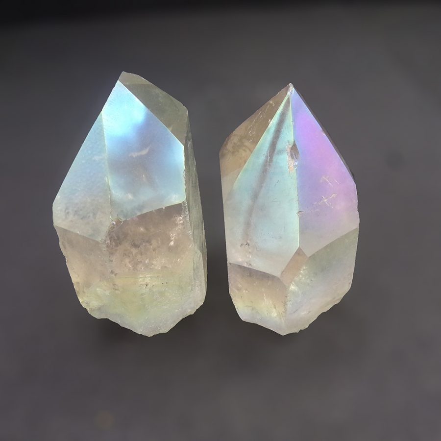 Angel Aura Quartz Natural Cut Base Point